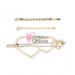 Accesorii de par moderne pentru mirese cu perle PMA50 - Agrafe set 3 bucati